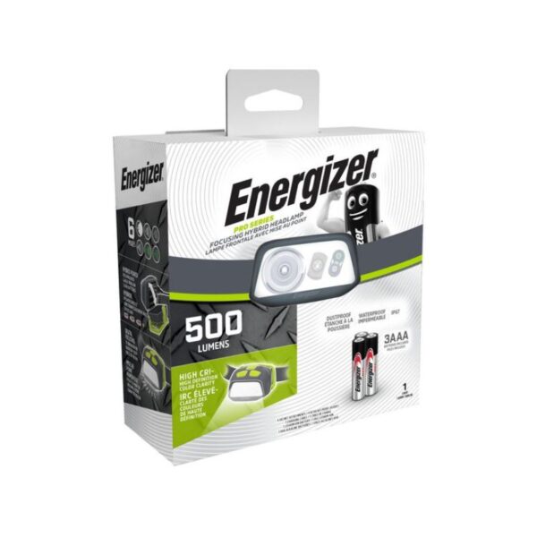 Energizer Επαναφορτιζόμενος Φακός Κεφαλής LED 500lm IP67 Y25A32P