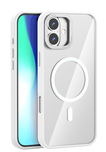 01_23_-_30__1.jpg XO K30 iP 16 plus/15 plus 6.7" TPU Ακρυλική Θήκη με Ενσωματομένο Μαγνήτη Λευκό