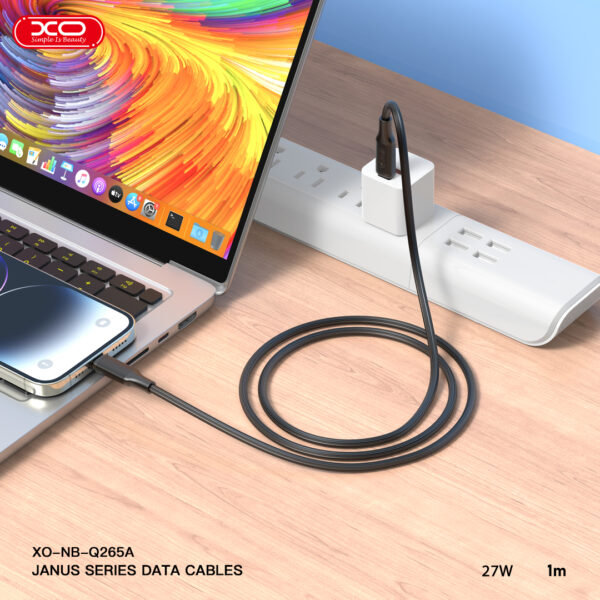 01_2__3.jpg XO NB-Q265A PD 27W Type-C σε Lightning Μινιμαλιστικό Καλώδιο (Μαύρο)