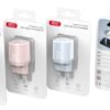XO L144(EU) PD20W 1USB-A+1USB-C Φορτιστής Ροζ