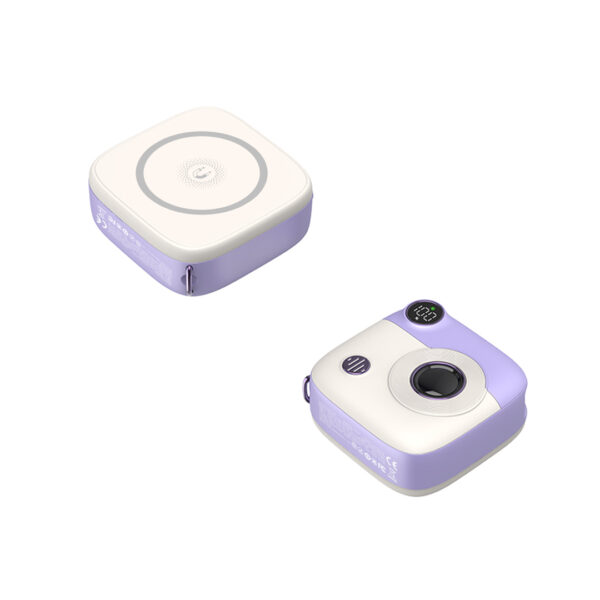 02_11_13.jpg XO PR223 mini camera digital display fast charging power bank 10000mAh (Purple & White)