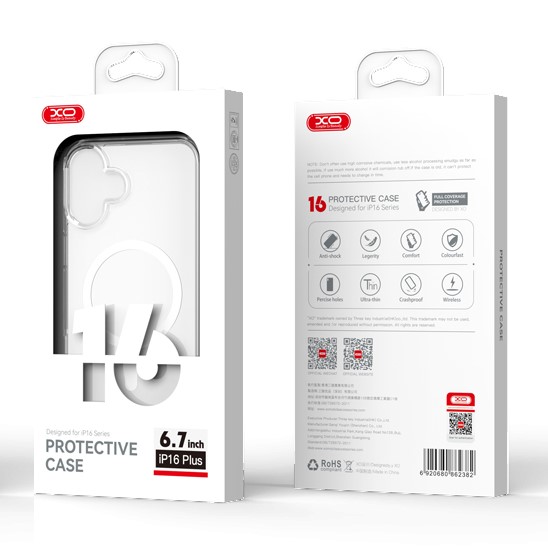 XO K13B iP 16 plus/15 plus 6,7" TPU+Ακρυλική Θήκη με Ενσωματωμένο Μαγνήτη