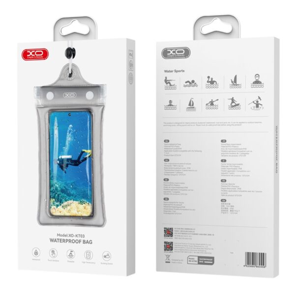 XO KT03 PVC Αδιάβροχη Θήκη Τηλεφώνου με Zip Lock
