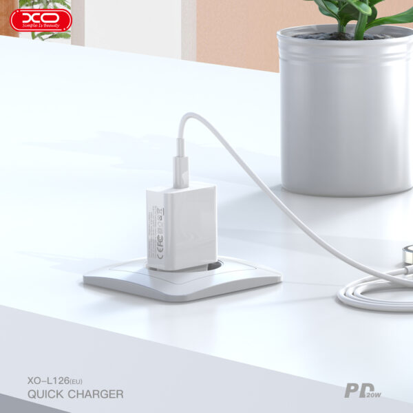 02_5__1_1.jpg XO L126 USB-C PD20W Fast Charging Charger with Lightning cable(NB-Q189A)