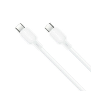 ThreeKey TK-NB09 Καλώδια Σιλικόνης Type-C σε Type-C 60W Λευκό