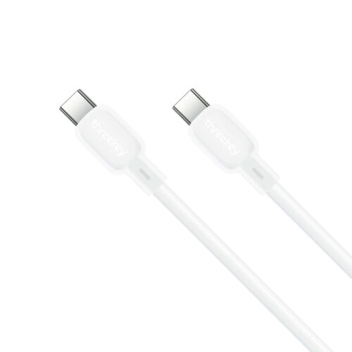 02_6_0.03.jpg ThreeKey TK-NB09 Καλώδια Σιλικόνης Type-C σε Type-C 60W Λευκό