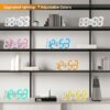 EDUP EH-LED1319 3D LED Wall Clock 9.5 Remote Control Digital Nightlight