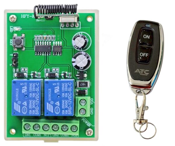 Δικάναλος Δέκτης Εντολών KIT Με 2 Κοντρόλ KG12V (Μόνο 12V)