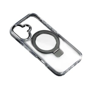 XO K31 iP16 6.1" TPU+Ακρυλική Μαγνητική Θήκη Τηλεφώνου Μαύρο
