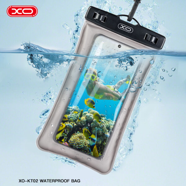 XO KT02 PVC Αδιάβροχη Φουσκωτή Θήκη Τηλεφώνου με Κλιπ
