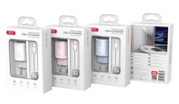 XO L157(EU) QC3.0 18W Φορτιστής με Καλώδιο Micro Ροζ