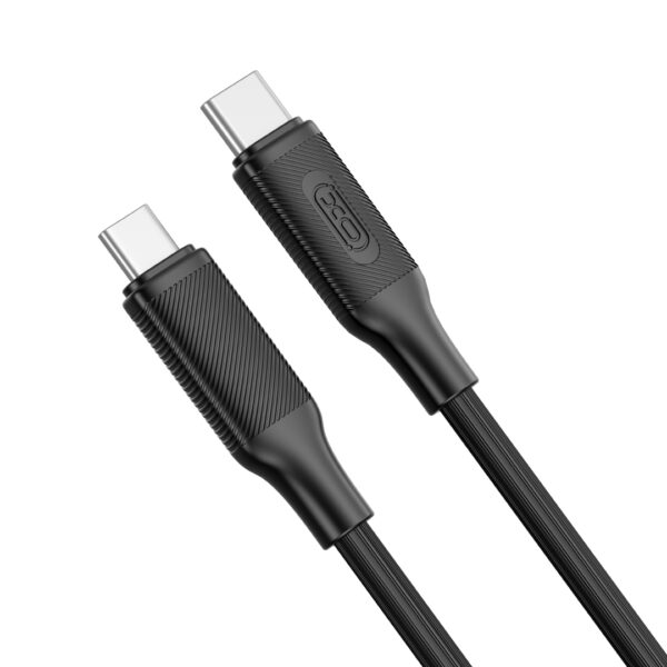 XO NB-Q265B PD 60W Type-C σε Type-C Μινιμαλιστικό Καλώδιο (Μαύρο)