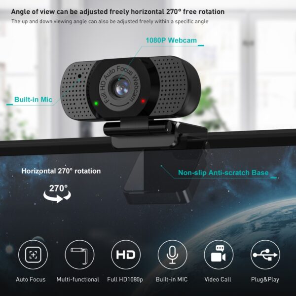 EDUP EP-1080P8 Auto Focus 1080P USB WEBCAM