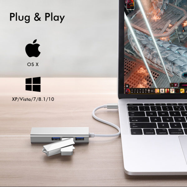 EDUP EP-9801 10/100/1000Mbps Type-C LAN Adapter USB 3.0 Port