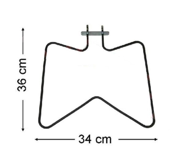 Αντίσταση φούρνου κουζίνας INDESIT / ARISTON 4120102833 C00105311 C00106843 482000079115 34.5 x 36cm