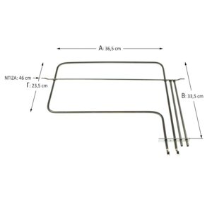 Αντίσταση γκριλ φούρνου 1100W NEFF HESKBA2/01 118398, 00118398