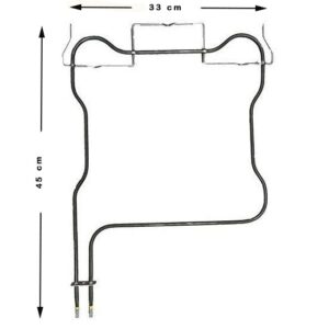 Αντίσταση γκριλ κάτω μέρος Ι 1150W 230V 33x42cm λοξό λαμάκι ARISTON / IΝDEZIT 481010868077, C00480880, C00526531