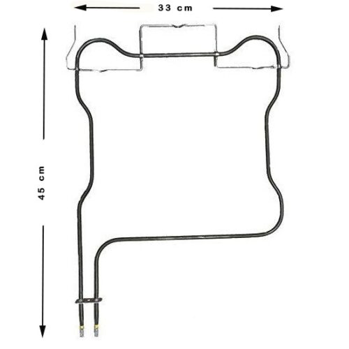 Αντίσταση γκριλ κάτω μέρος Ι 1150W 230V 33x42cm λοξό λαμάκι ARISTON / IΝDEZIT 481010868077, C00480880, C00526531