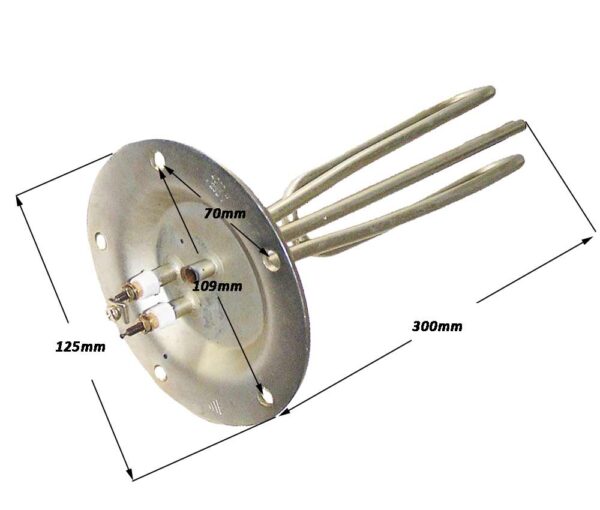 Αντίσταση θερμοσιφώνου 4000W Φ12,5cm με θέση για ανόδιο