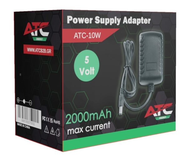 ATC Τροφοδοτικό 10W 5V 2A 5.5 x 2.1mm