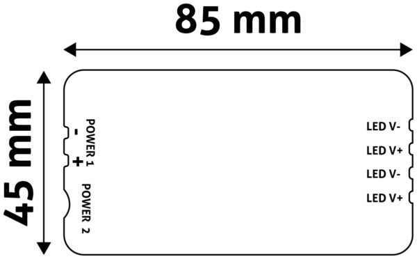 Avide LED Ταινία 12-24V 120W Ντίμερ 4 Ζωνών Ελεγκτής