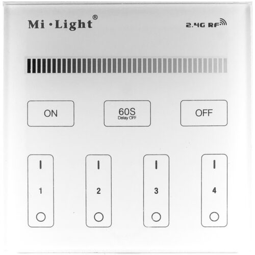 124.jpg Avide LED Ταινία 12-24V Ντίμερ 4 Ζωνών RF Χωνευτό /2xAAA/ Αφής