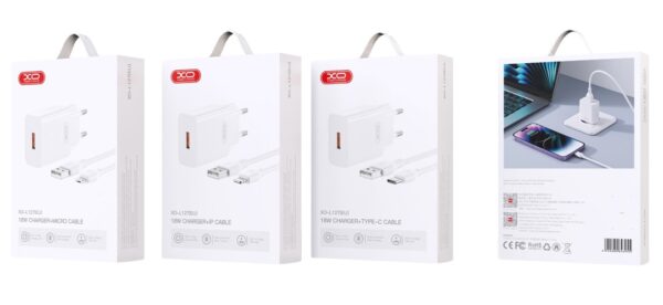XO L127 USB-A QC18W Φορτιστής Γρήγορης Φόρτισης με Lightning Καλώδιο