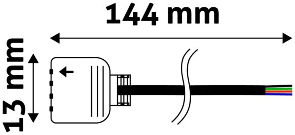 Avide LED Ταινία 12V RGB 4Pin Καλώδιο Σύνδεσης Θηλυκό