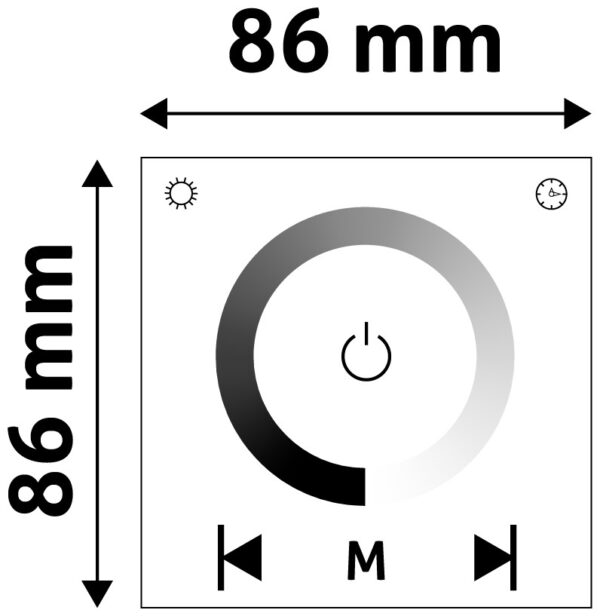 Avide LED Ταινία 12V 96W Ντίμερ Χωνευτό Τηλεχειριστήριο Αφής και Ελεγκτής