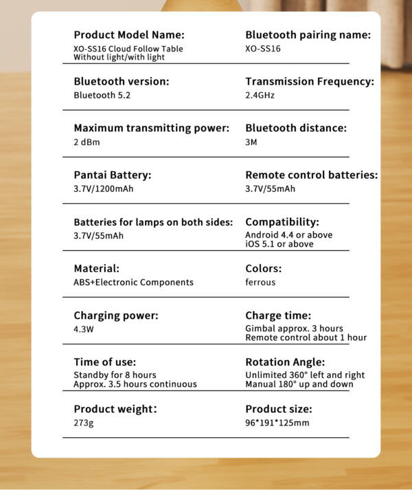 16.jpg XO SS16 AI Bluetooth tracking selfie stick