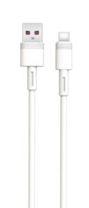 XO NB-Q166 5A Καλώδιο Ταχείας Φόρτισης Type-C Λευκό 1m