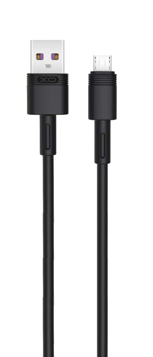 166microblack_1.jpg XO NB-Q166 5A Καλώδιο Γρήγορης Φόρτισης για Micro Μαύρο