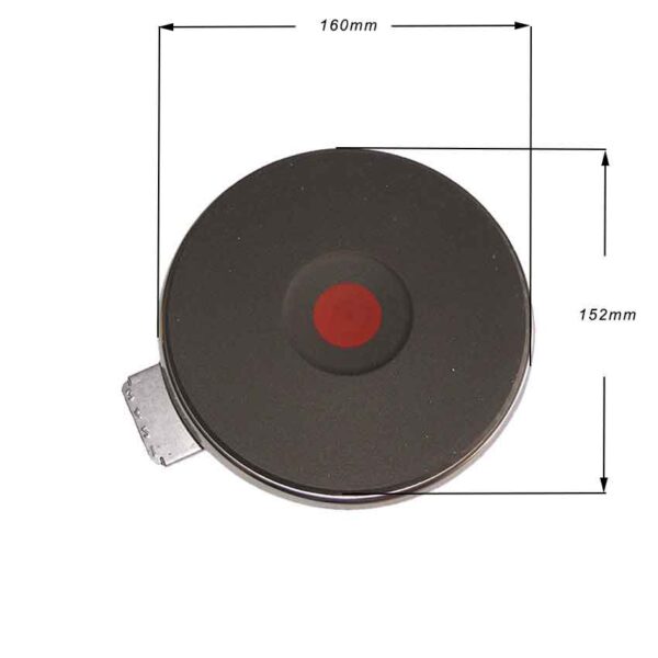 Εστία κουζίνας ταχείας 1500W 230V Φ15cm χονδρό στεφάνι 9mm