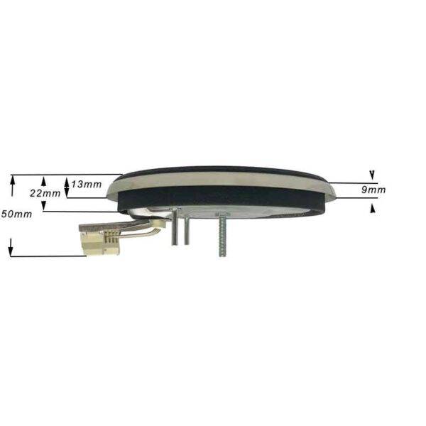 Εστία κουζίνας ταχείας 1500W 230V Φ15cm χονδρό στεφάνι 9mm