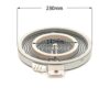 Εστία κουζίνας κεραμική διπλή 2200W 750W Φ23cm Φ14,2cm 5 άκρα Γενικής Χρήσης