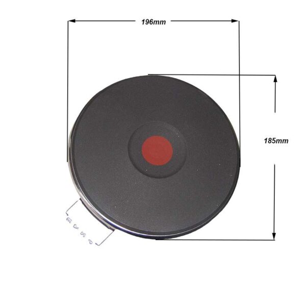 Εστία κουζίνας ταχείας 2000W 230V Φ18,5cm 4 επαφών λεπτό στεφάνι 5mm