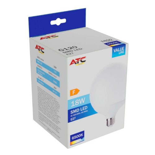 18w_g120_3_.jpg ATC SMD Λαμπτήρας LED Globe G120 230V 18W/1850LM E27 6500K