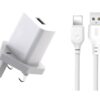 XO L99 Φορτιστής UK με Καλώδιο Lightning 2.4A