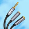 1_4__1_1.jpg Μετατροπέας ATC HQ 3.5mm 4PIN Θηλ. Σε 2x 3.5mm 0.35m