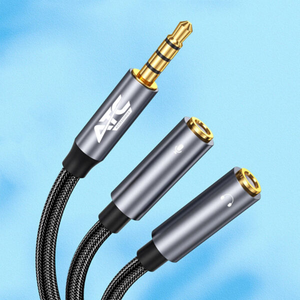 1_4__1_1.jpg Μετατροπέας ATC HQ 3.5mm 4PIN Θηλ. Σε 2x 3.5mm 0.35m