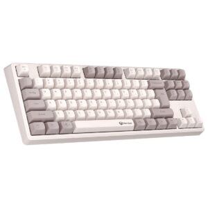 Meetion MT-MK14 Μηχανικό Πληκτρολόγιο Gaming Ενσύρματο & Ασύρματο με Bluetooth και 2.4G RGB Λευκό US