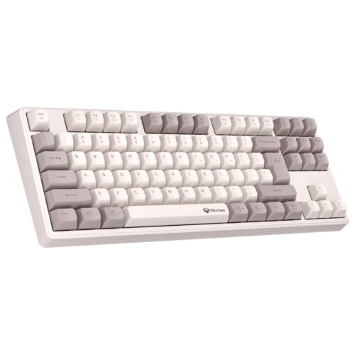 Meetion MT-MK14 Μηχανικό Πληκτρολόγιο Gaming Ενσύρματο & Ασύρματο με Bluetooth και 2.4G RGB Λευκό US