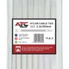 ATC Δεματικά 2.5x100mm Νάιλον Λευκά 100τμχ Σακουλάκι