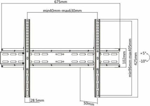 ATC Βάση TV Επιτοίχια ATC-2546 37" - 70"