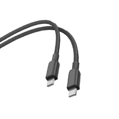 XO NB-Q250B Καλώδιο Ταχεία Φόρτισης PD 60W Type-C σε Type-C PVC Μαύρο1m