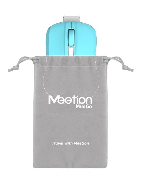 Meetion Silent Mini 2.4G Οπτικό Ασύρματο Ποντίκι (Κυανό)