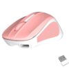 Meetion Silent Mini 2.4G Οπτικό Ασύρματο Ποντίκι (Ροζ)