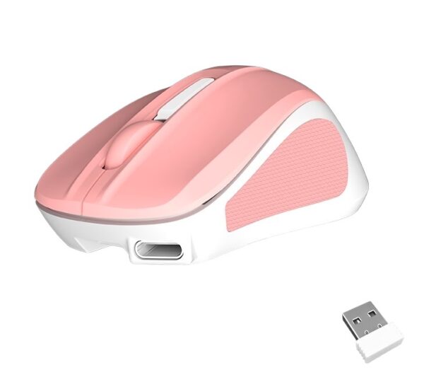Meetion Silent Mini 2.4G Οπτικό Ασύρματο Ποντίκι (Ροζ)