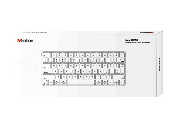 Meetion MT-K210MW 2.4G+Bluetooth Πληκτρολόγιο Λευκό US
