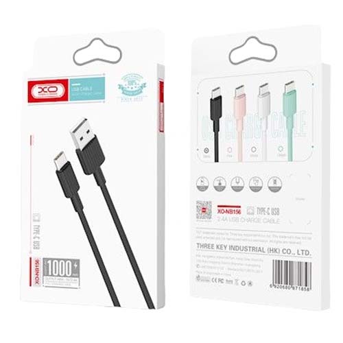 XO NB156 USB Καλώδιο Φόρτισης για Type-C Ροζ